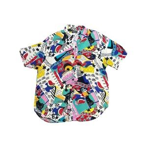 Vintage Renee Adams Button Down Shirt with Vibrant Patterns
